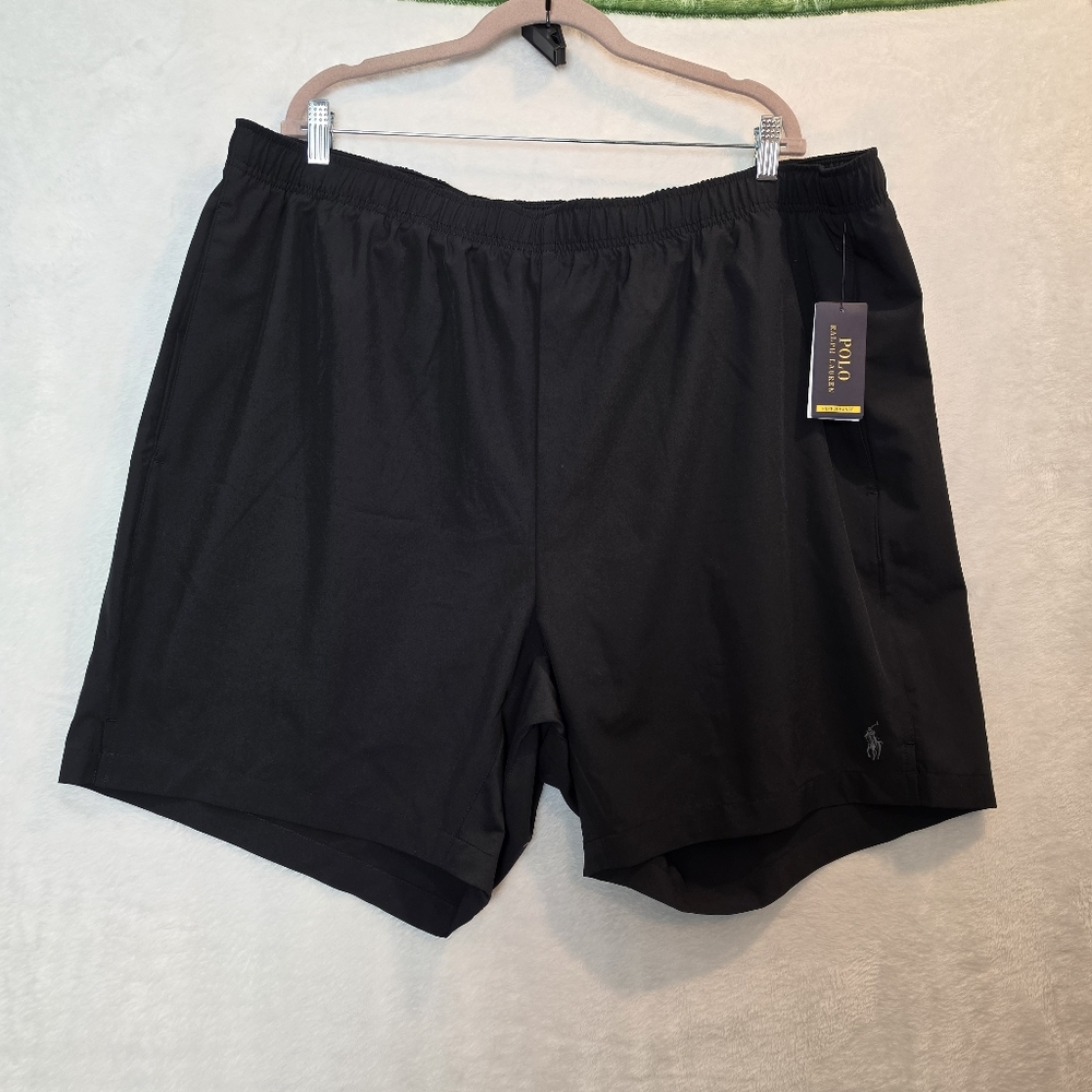 NWT Polo Ralph Lauren Black Lined Performance Shorts 2XB